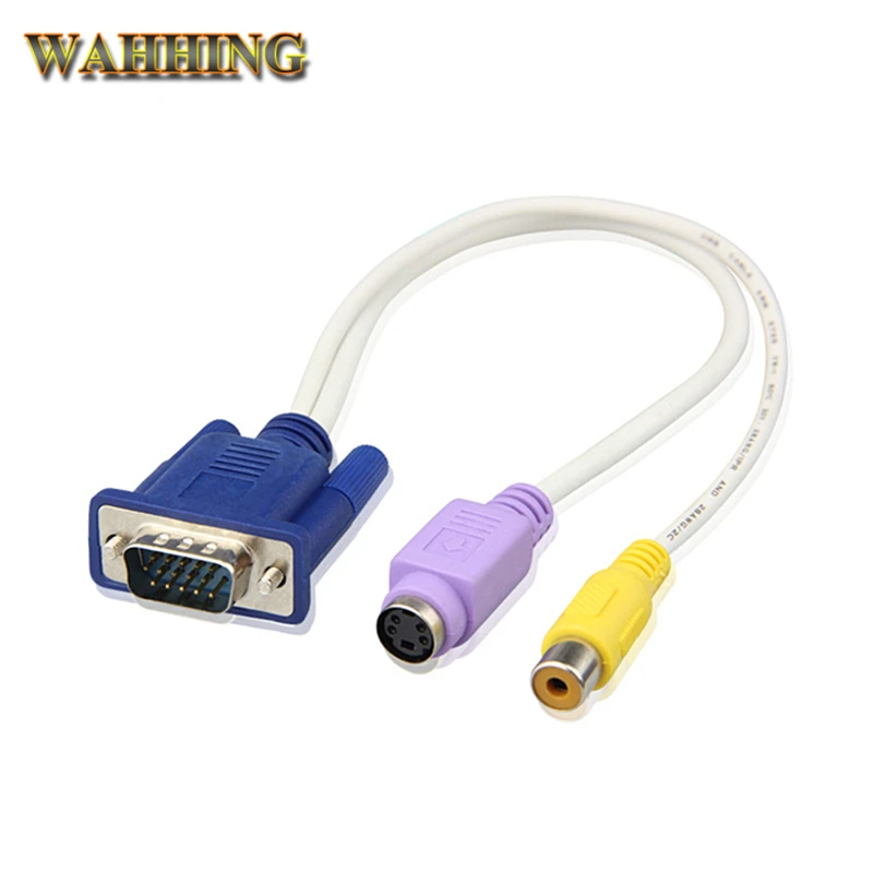 15-Pin Sub-D VGA SVGA to TV RCA S-Video S Video Cable Adapter Converter 15-Pin Sub-D VGA SVGA to TV RCA S-Video S Video Cable Adapter Converter