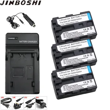 

3pcs/lot NP-FM50 NP FM50 FM55H Battery Pack + Charger +Car cable For Sony FM51 FM30 FM55H DCR-PC101 a100 NP-FM55H battery