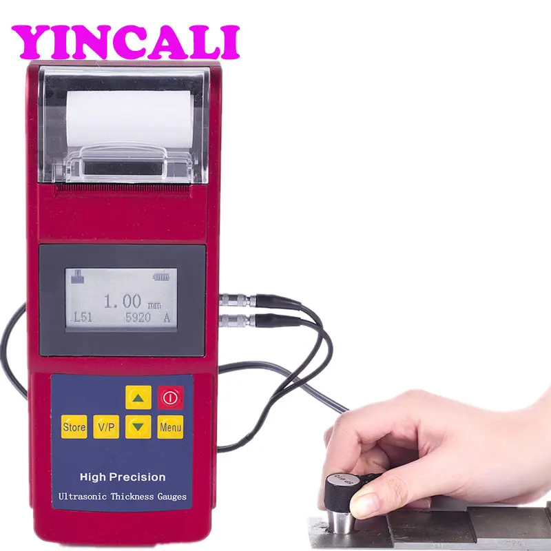 Portable Ultrasonic Thickness Gauge Tester Leeb352 Build-in Thermal Printer High Resolution 0.01mm Velocity range(m/s) 1000~9999 |