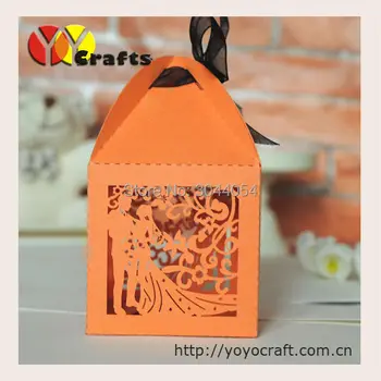 

Bride and groom wedding gift box papercraft wedding and party decor various colors favor box wedding laser cut wedding card box