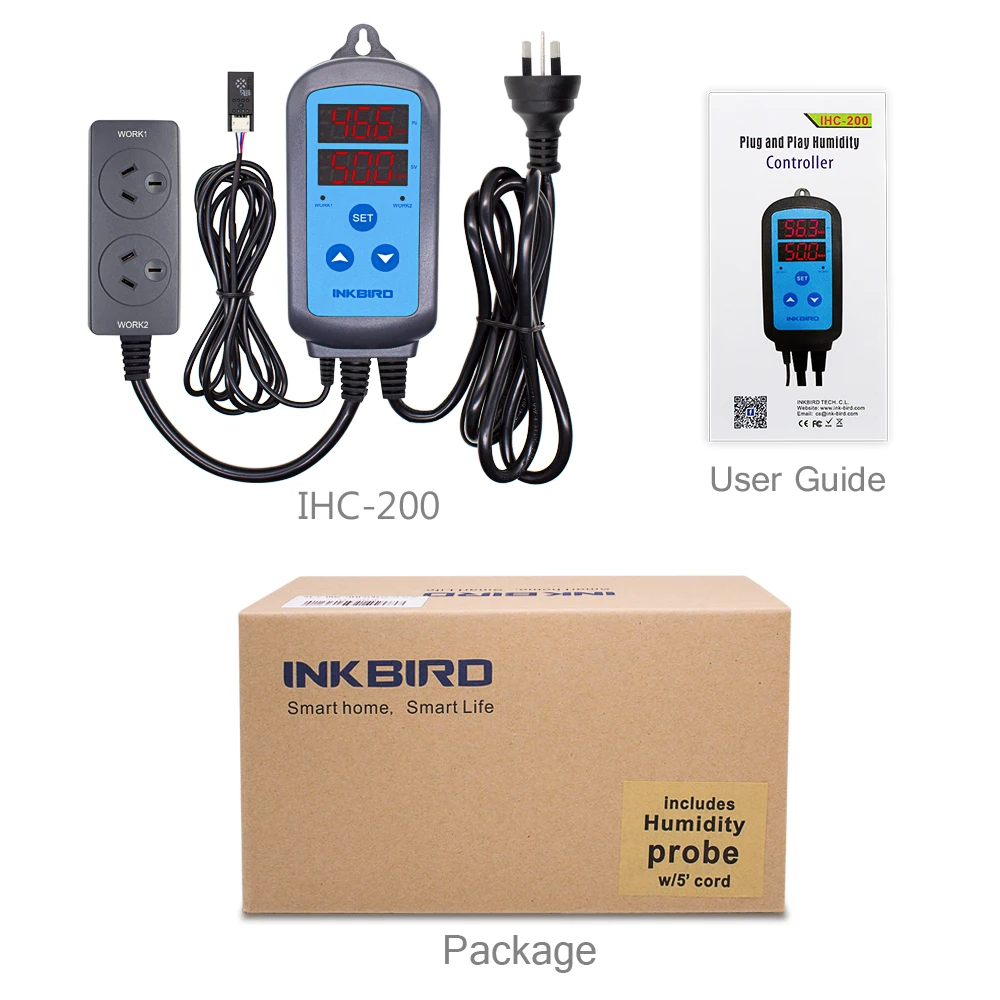 inkbird ihc-200 humidity controller with sensor