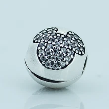 Подходит для Pandora шармы браслеты стерлингового серебра 925-украшение в виде мыши проложить клип бусины