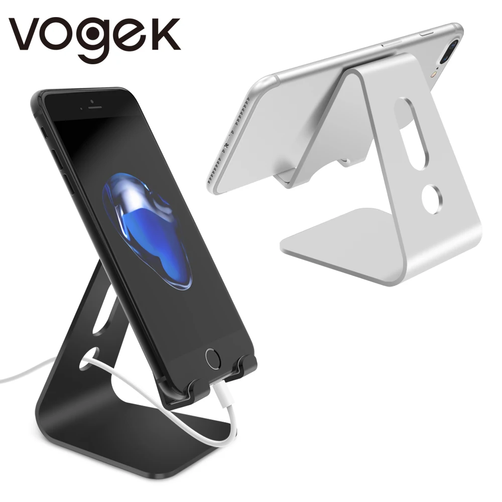 VOGEK, универсальная подставка из алюминиевого сплава, настольный держатель для телефона, Подставка для зарядки, подставка для iPhone, металлическая подставка для планшетов, подставка для ipad