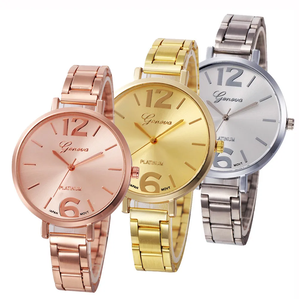

Fashion Women's Watch Crystal Stainless Steel Analog Quartz Wrist Watch Bracelet Watches Casual Clock Female Dress Gift Relogio