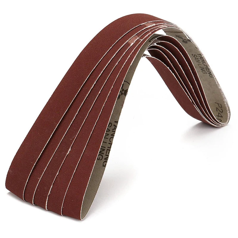 5Pcs x 25*760mm 1''x30'' Inch AL Oxide 240 Grit Sanding Belts For Metal Working Accessories