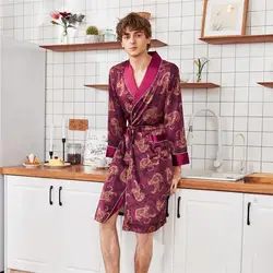 Женские моделирования шелк Print Pajama неглиже халат шорты комплект набор ночных рубашек летнее шифоновое платье комплект 40mi01