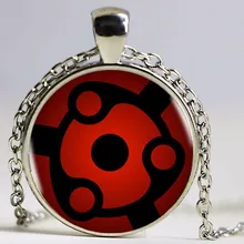 New Naruto Sharingan Eye Necklace Vintage Naruto’ Jewelry National Style Chain Glass Pendants Necklaces Handmade Anime Pendant