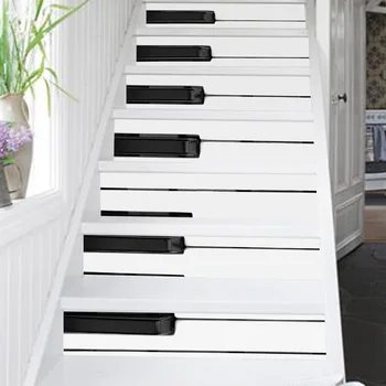 

Funlife Piano Keys Musical Design Floor Mural Sticker,Stair Riser Decal DIY for Home Classroom Decoration,Waterproof Removable