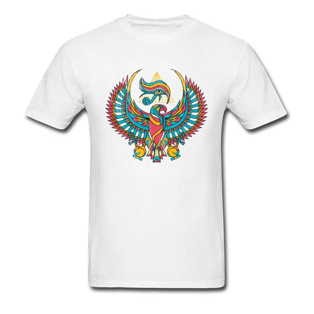 The Eye of Horus Tshirts Group Short Sleeve Faddish Crewneck Pure Cotton Tops T Shirt Geek Tee-Shirts for Men NEW YEAR DAY The Eye of Horus white