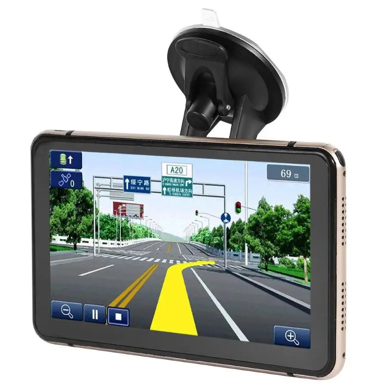 Android 4,4 satelital coche DVR 7 pulgadas GPS navegación pantalla táctil 800*480 píxeles micrófono incorporado Bluetooth WiFi AV-IN grabadora