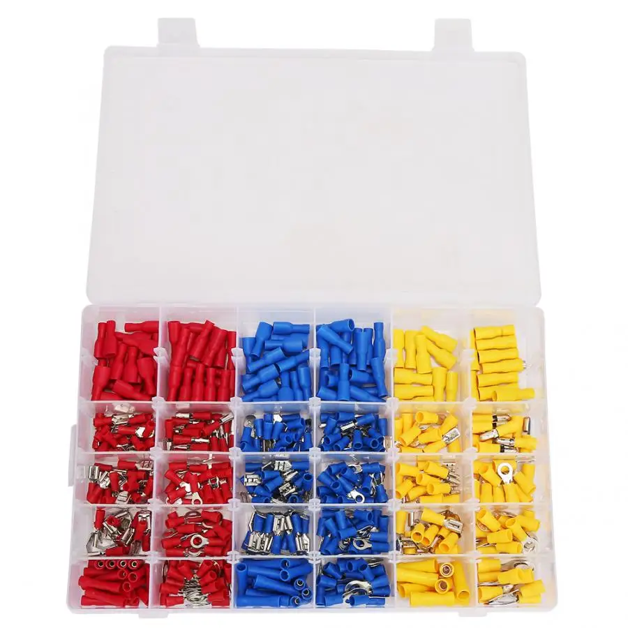 

Wire Connector 480Pcs Assorted Crimp Terminals Set Cold Pressed Insulated Terminal Wiring Connector