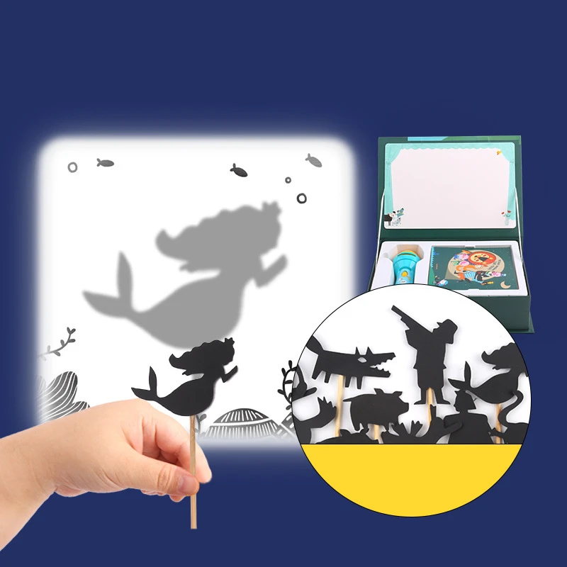 

Flashlight projection cartoon pattern theater projection shadow toy 3 in 1 child, develop child wisdom from childhood toy
