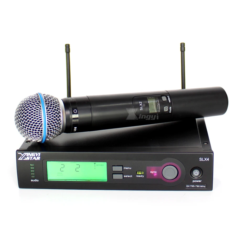 Профессиональный UHF беспроводной микрофон SLX4 SLX2 ручной динамический беспроводной микрофон для Slx24 Beta58 сценический певец Синг DJ микшер аудио