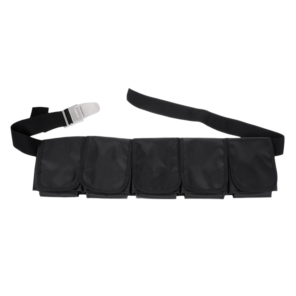 Adjustable Scuba Diving Dive Snorkeling 5 Pocket Weight Belt Gear Equipment