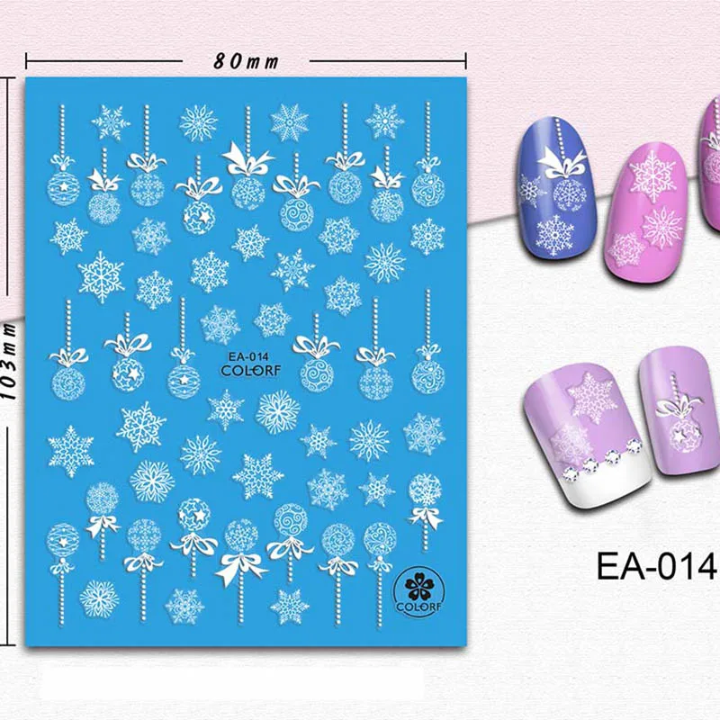 Белые цветочные наклейки для ногтей с бабочками, 5D наклейки для дизайна ногтей, наклейки для маникюра, наклейки для ногтей, модный набор для дизайна ногтей с цветами - Цвет: 14