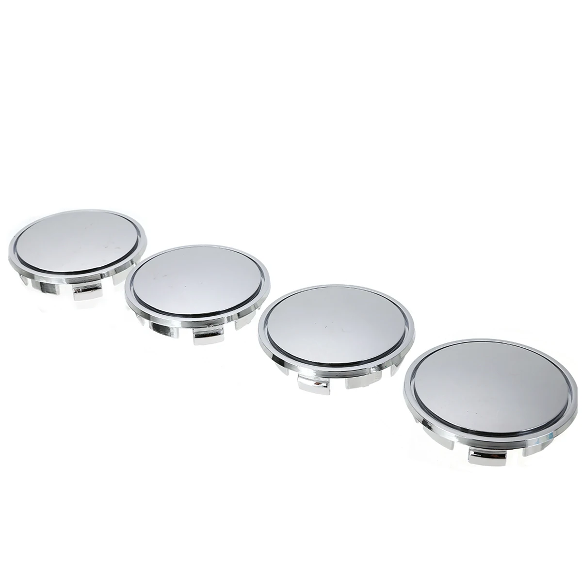 Mayitr 4pcs 65mm Universal Car Wheel Center Cap ABS Plastic Car Wheel Center Hub Caps Covers Silver No Logo for Car Decoration