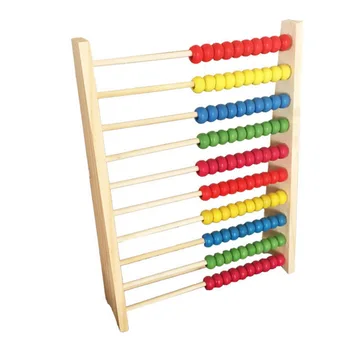 

Montessori Math Toy Intelligent Abacus Kids Wooden Toy Early Educational Toy Colorful Computing Frame Toy Gifts J11