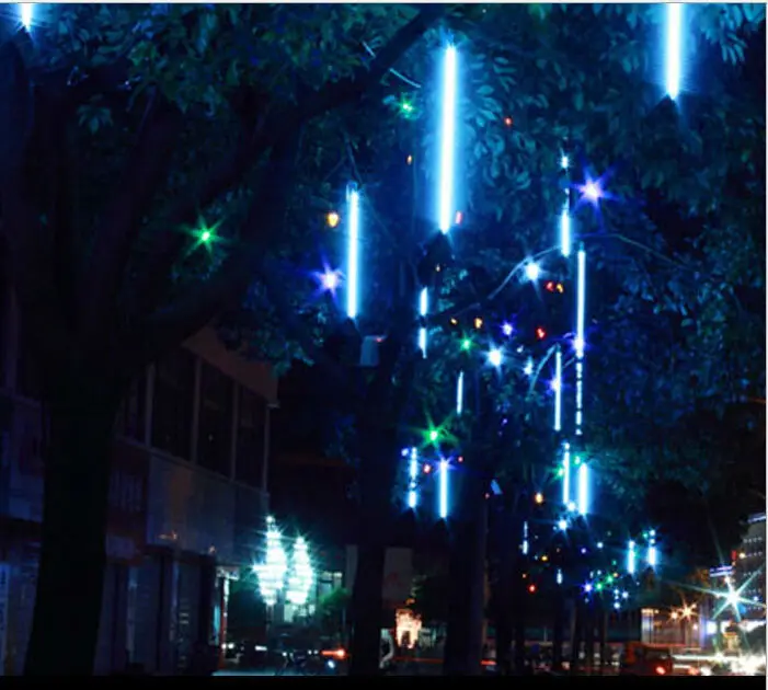8pcs/set Waterproof ip65 LED christmas lights Snowfall Tube 30cm Meteor