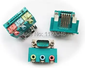 

5PCS for Foxco host connector DM10151-PJ9 3 seat audio connector 9 bell elbow
