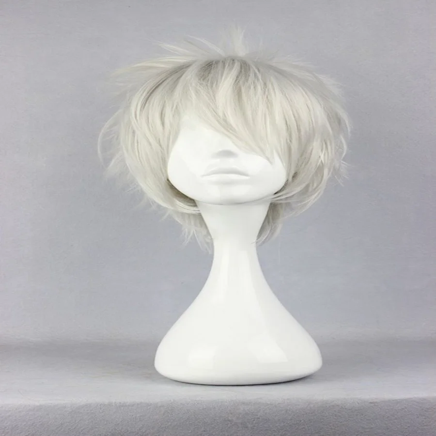 HAIRJOY синтетические волосы ансамбль звезд Rabits Косплей парик короткий многослойный парик - Цвет: silver grey