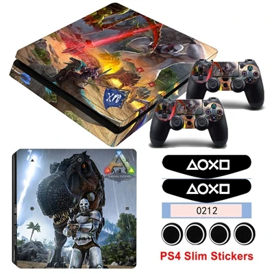 Виниловые наклейки ARK Survival Evolved Cover Skin для Playstation 4 Slim PS4 Slim Console защита для PS4 контроллеров игровые наклейки - Цвет: YSP4S-1698