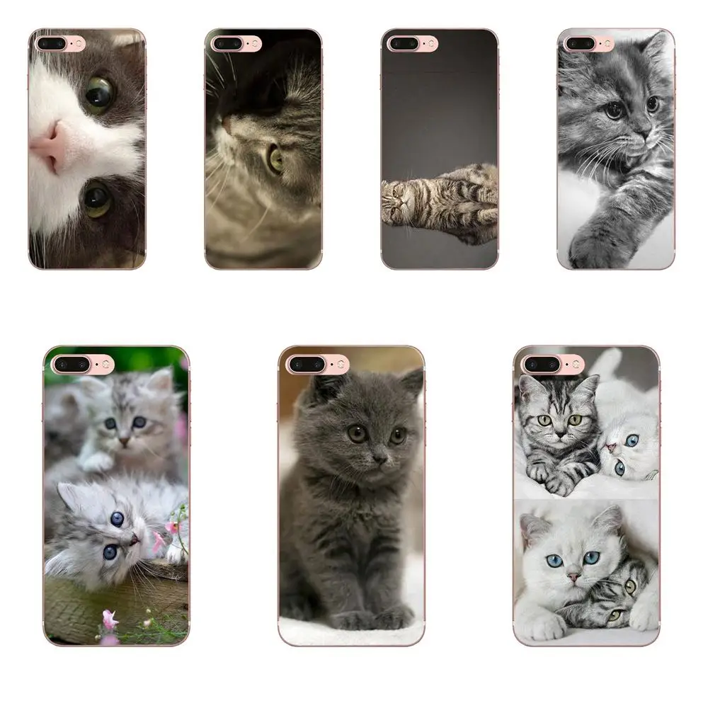 

For Xiaomi Redmi Note 2 3 3S 4 4A 4X 5 5A 6 6A Pro Plus TPU Stylish Case Gray Cat With A Zenit Camera