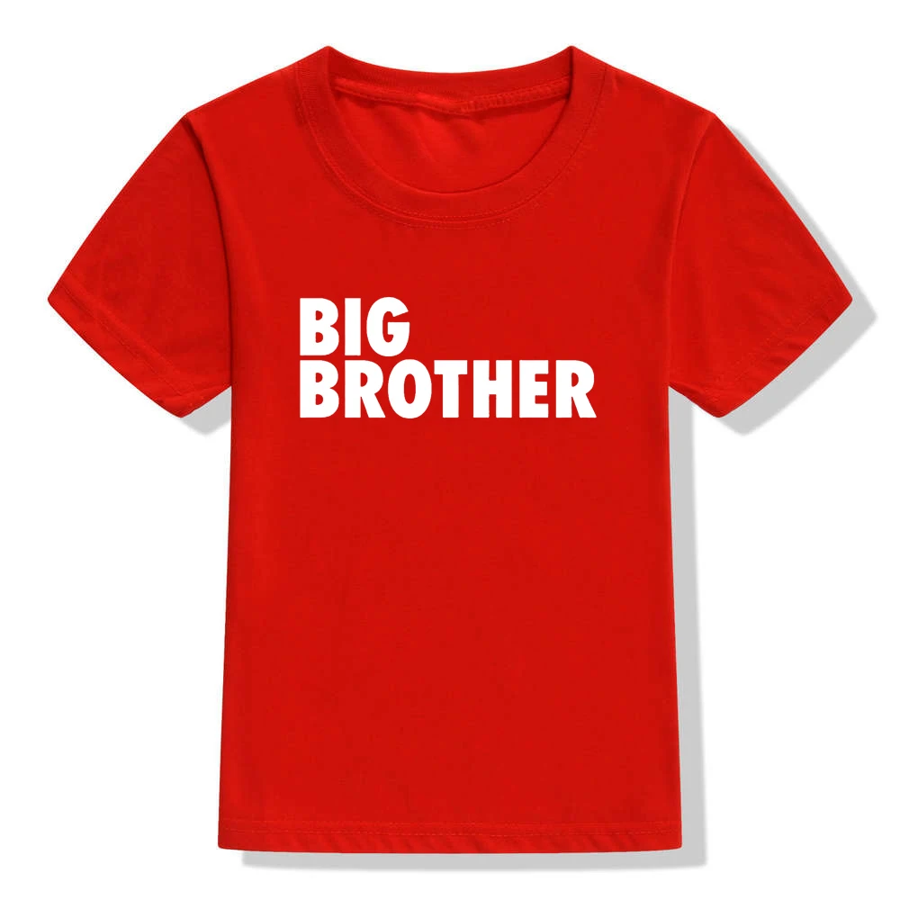 Детская черная футболка «Большой Брат» летняя одежда с принтом в виде букв для мальчиков, топы с короткими рукавами и круглым вырезом, детские футболки модные футболки - Цвет: 48Y8-KSTRD-