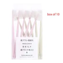 10 шт./компл. минималистическая для взрослых семья сверхтонкая зубная щетка с мягкой щетиной Макарон цвет гигиена полости рта очистить с головными крышками