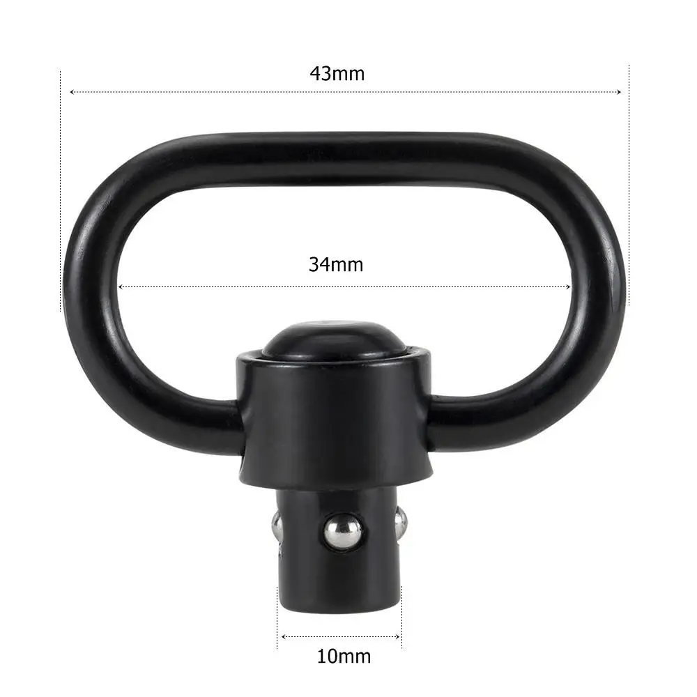

AloneFire M390 Hunting Accessories Push Button QD Quick Detach Release 1.25" Rifle Heavy Duty Gun Sling Swivel Mount