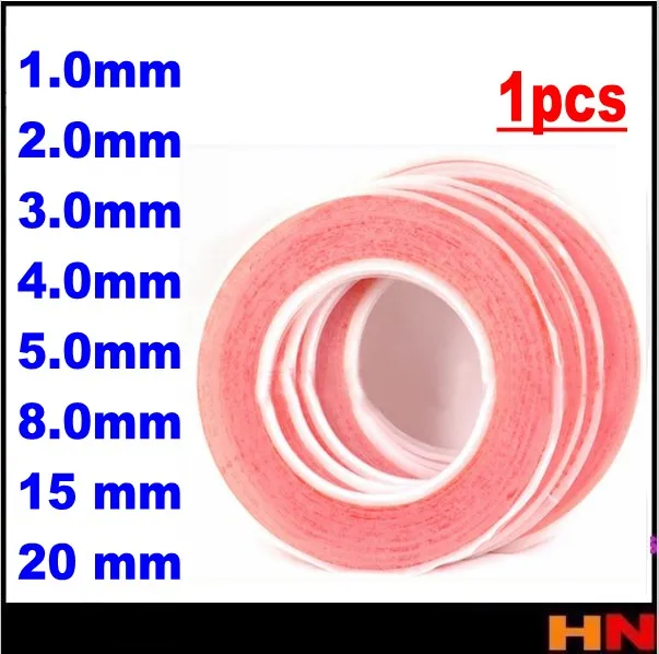

1pcs 25meter Silicone Red Double Sided Adhesive Tape Sticker High Strength Acrylic For Phone LCD Scree 1 2 3 4 5 8 15 20mm