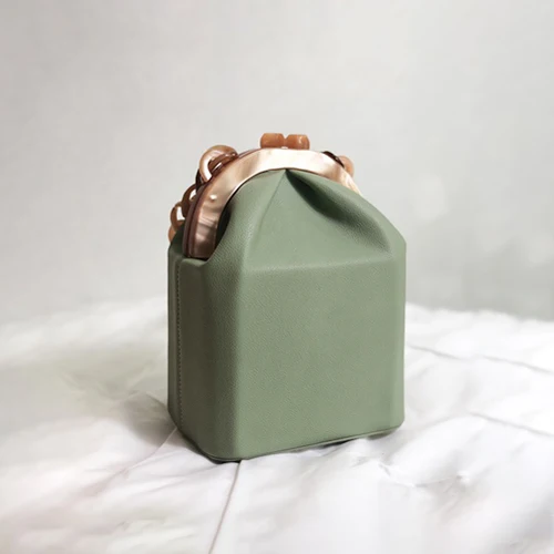 green Женская сумка в коробке, сумочка, роскошный дизайн, акрил, толстая цепочка, клипса, сумка-мешок, женские сумки известных брендов, кошельки и сумки для девушек - Цвет: green