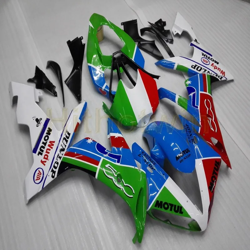 Custom-made motorcycle cowl For YZF R1 2004 2005 2006 YZFR1 04 05 06 green blue ABS Plastic hull Fairing M2 | Автомобили и