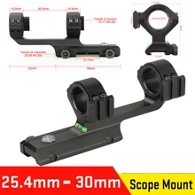 PPT 25,4 мм до 30 мм ткацкий боковой консольный двойной кольцевой прицел Крепление для винтовки 6063 Алюминиевый HS24-0196