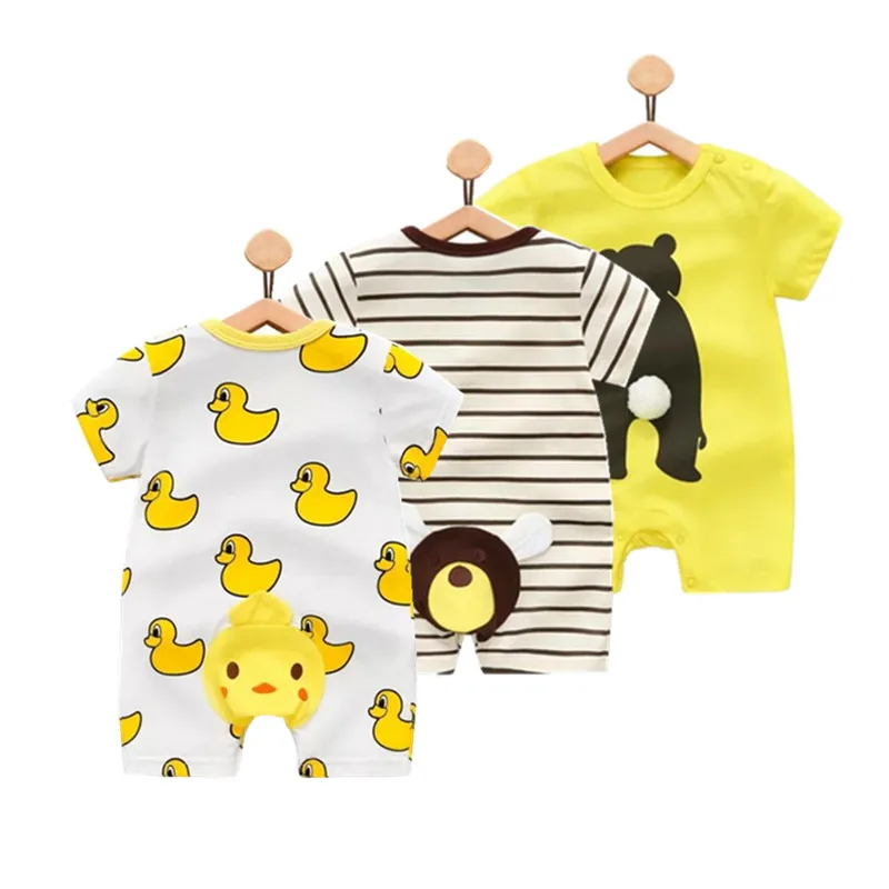 Orangemom 2017 summer Baby Boy Bodysuits PP cartoon cute overalls for infants Baby Jumpsuit ,  Roupa Menino bebes  vestidos body