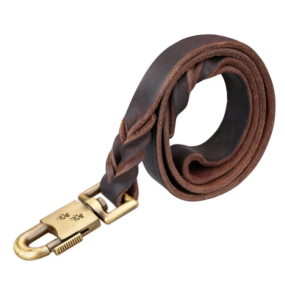 Dog Leash Best for Medium and Large Dogs - Heavy Duty Soft Oily Genuine Leather Training PL054 | Дом и сад