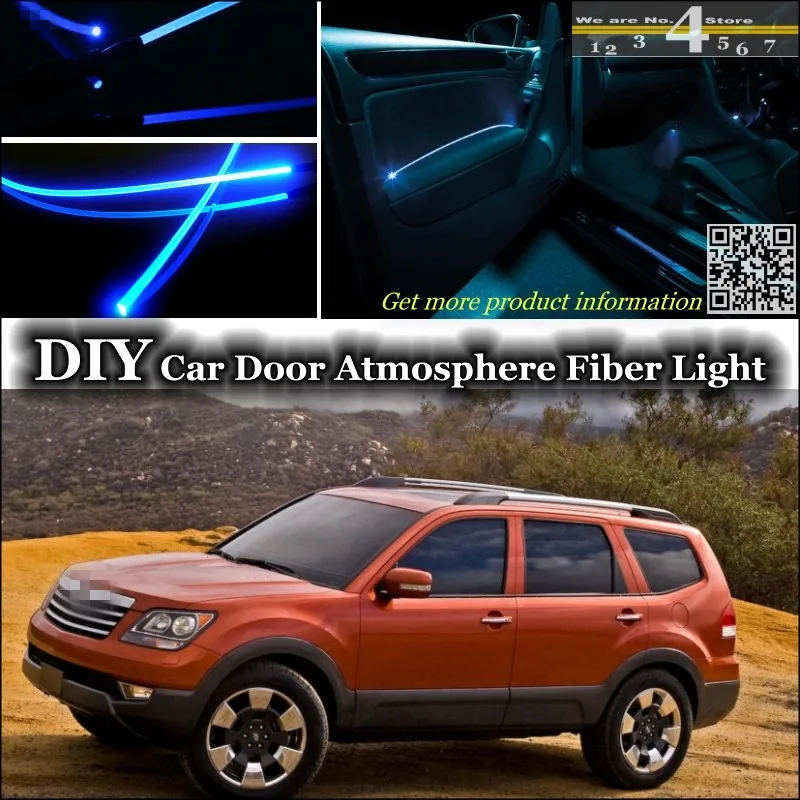 interior Ambient Light Tuning Atmosphere Fiber Optic Band Lights For Kia Borrego  Mohave Inside Door Panel illumination Tuning