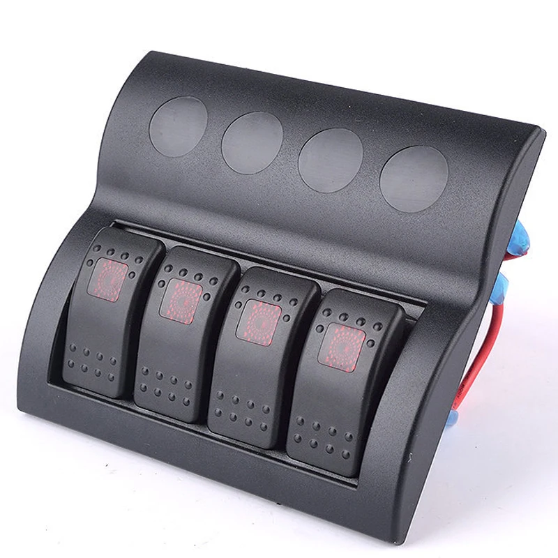 

Red LED Car Switch Panel Switches Waterproof Yacht Cockpit Control Switch Marine Rocker Switch Panel RV Boat Refit Accessories
