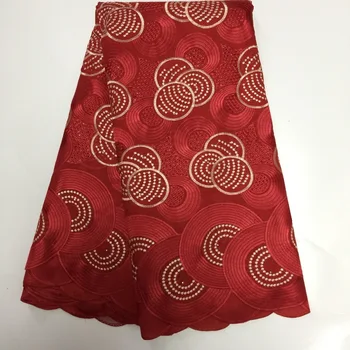 

2017 Latest Embroidered African Cotton Swiss Voile Lace Fabric High Quality African Swiss Voile Lace With Sequin In Switzerland
