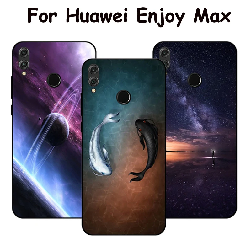 7 12 &quotчехол для Huawei Enjoy Max ARS-AL00/TL00 Чехлы звездное небо Мягкая силиконовая задняя