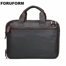 Винтажная сумка для ноутбука из натуральной кожи, деловые сумки из воловьей кожи, мужская сумка через плечо, Мужской Дорожный портфель из натуральной кожи, LI-2164