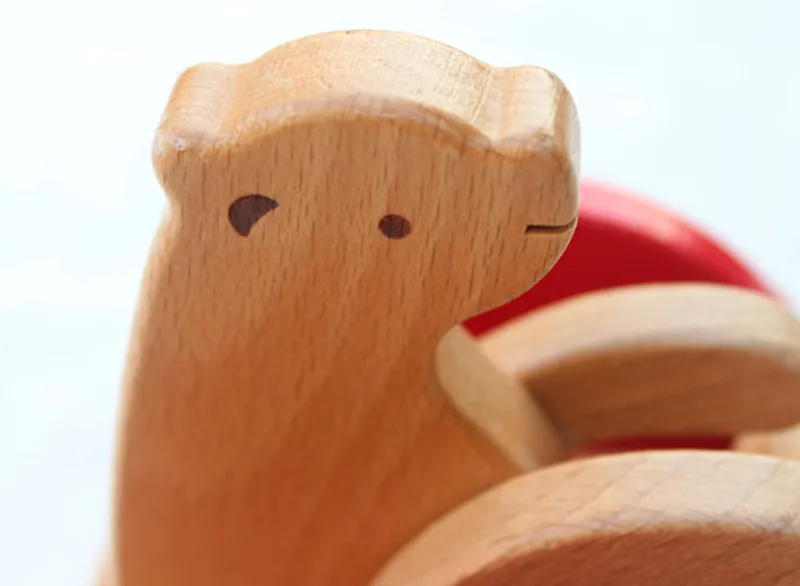 New wooden toy Bear baby pulling the rope to pull the car wooden blocks baby educational toy baby gift Free shipping New wooden toy Bear baby pulling the rope to pull the car wooden blocks baby educational toy baby gift Free shipping