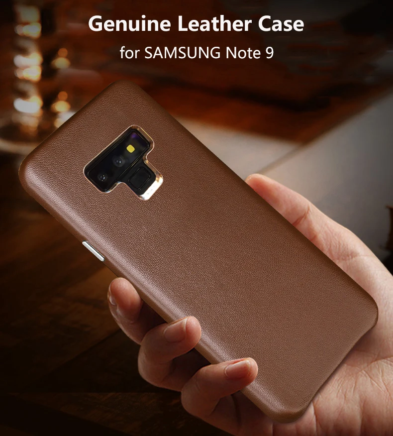 Чехол для samsung Galaxy Note 9, роскошный тонкий чехол из натуральной кожи, противоударный жесткий чехол для телефона для samsung Note 9, задняя крышка 6,4