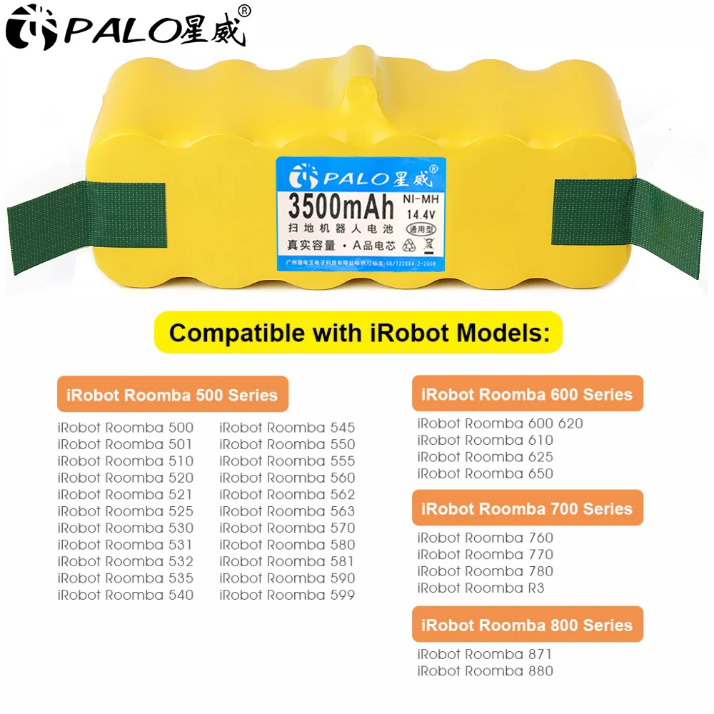 Пало 14,4 V ni-mh 3500 mAh пылесос робот аккумуляторная батарея для Samsung Navibot 600 700 552 580 595 620 630 660 790