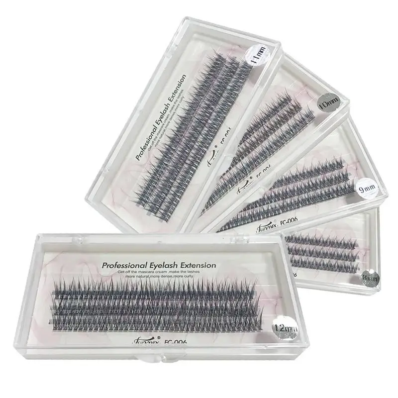 

60pcs/Box 8/9/10/11/12mm Variable Dovetail Grafted False Eyelashes Extension Make Up Beauty Tools Suitable For Daily Use