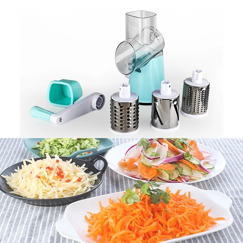 

Mandoline Slicer Multifunction Vegetable Grater Manual Chopper Kitchen Gadget Round Vegetable Spiralizer Cutter