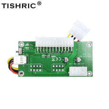

TISHRIC 2017 add2psu ATX 24Pin Molex 4Pin Dual PSU Power Supply Adapter Sync Starter Extender Cable Card For BTC Miner Machine
