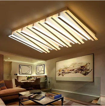 

LED Rectangular Square Ceiling Light Living Room Bedroom Study Restaurant Light Simple Modern Commercial Ceiling Lamp 110-240V