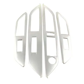

For LHD Peugeot 3008 GT 2016 2017 2018 Stainless Window Control Panel Glass Lift Switch Cover Trim Protector Car Accessories