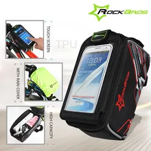 ROCKBROS Touch Screen Bicycle Bag For 6.0” 4.8” Phone iPhone 6/7 Case Cycling MTB Road Bike Front Top Frame Crossbar Tube Bag