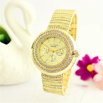 

Distinctive Design Crystal Dress Ladies Watches Contena New Luxury Full Diamonds Women's Wristwatches Dazzling Rhinestone Watch